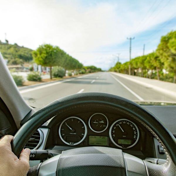behind the wheel view