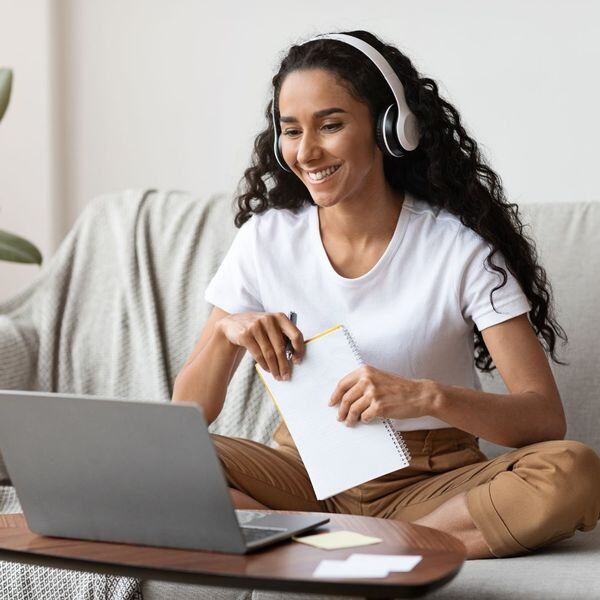 girl sitting at laptop