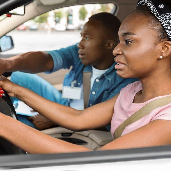 stressed student driver